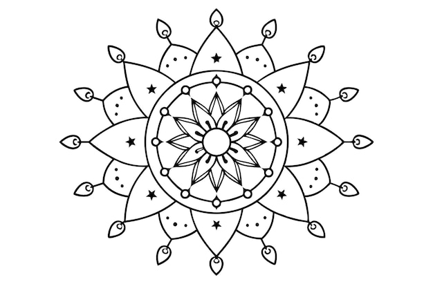 Mandala para ilustrar libros con formas geométricas vibrantes 3