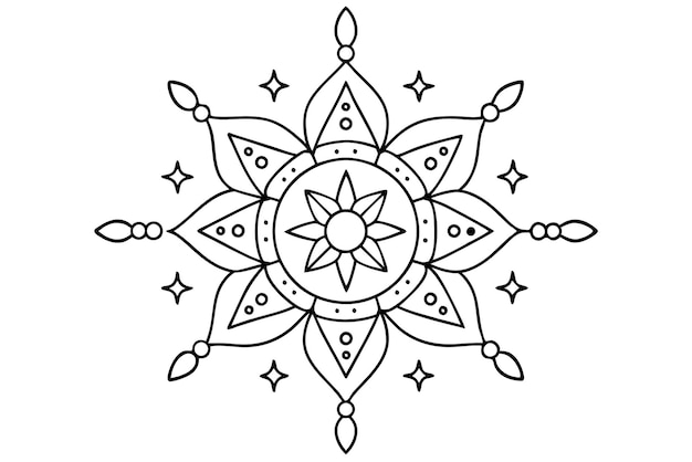 Mandala para ilustrar libros con formas geométricas vibrantes 7