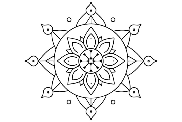 Mandala para ilustrar libros con hermosos patrones 6