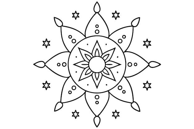 Mandala para ilustrar libros con imágenes calmantes 1