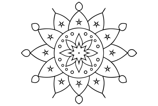 Mandala para ilustrar libros para momentos de paz 1