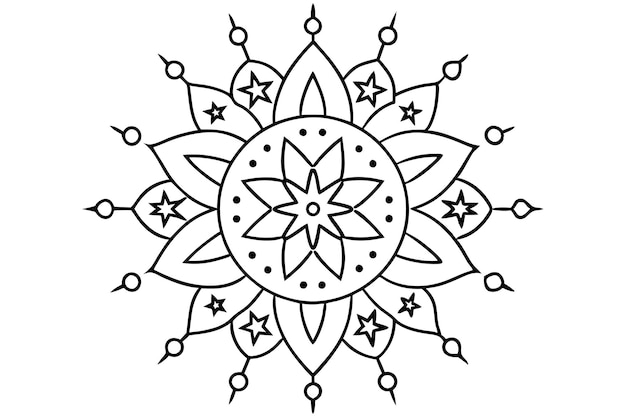 Mandala para ilustrar libros con motivos elegantes 7