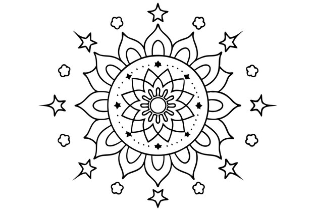 Mandala para ilustrar libros con posibilidades creativas 2