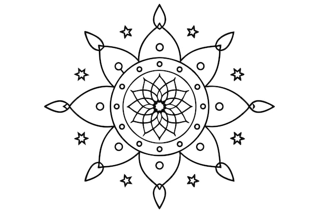 Mandala para ilustrar libros para relajarse y concentrarse 4