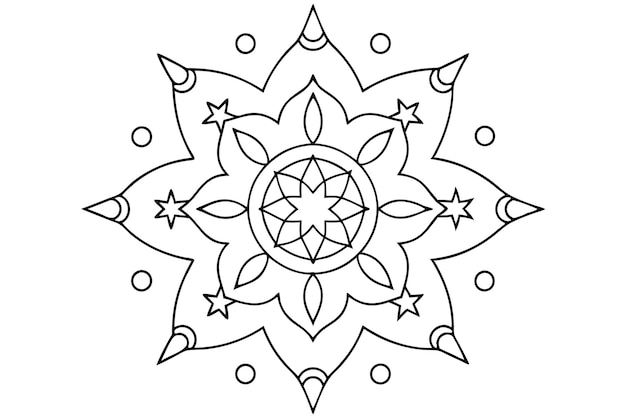 Mandala para ilustrar libros para relajarse y concentrarse 5