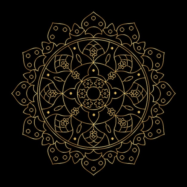 Mandala India Creativa Dorada