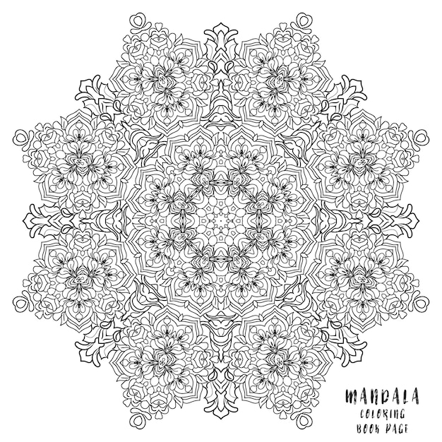 Mandala Indian floral medallion pattern
