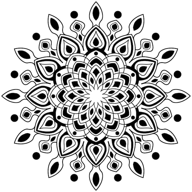 El mandala indio diseña arte vectorial