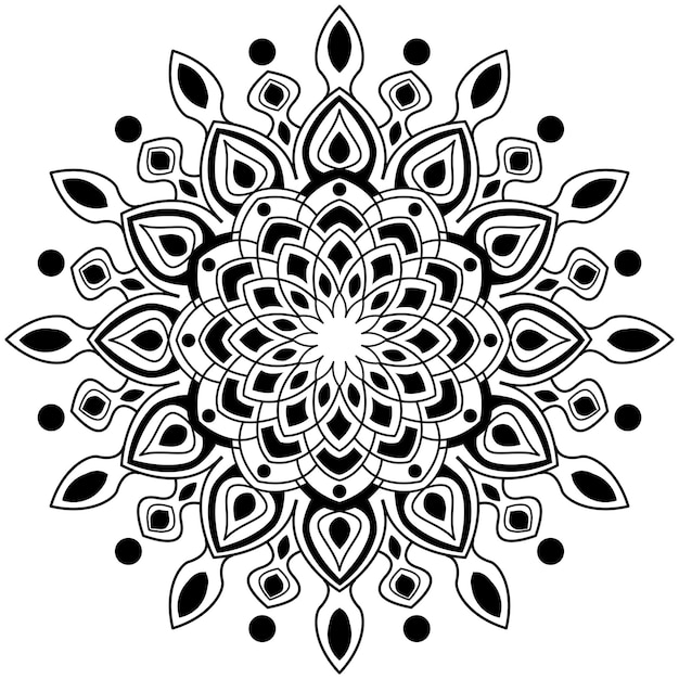 Vector el mandala indio diseña arte vectorial