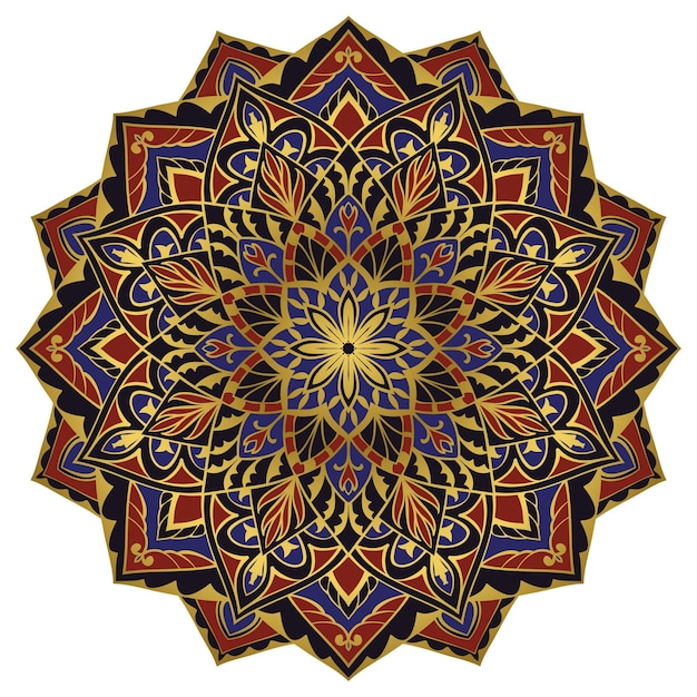 Mandala indio oscuro elemento gesign tradicional ornamento elegante oriental patrón para cualquier superficie