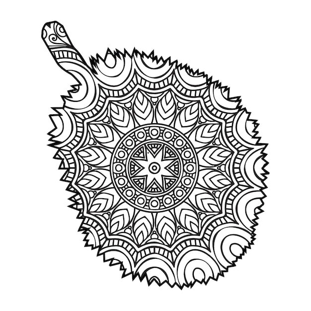 Mandala Jaca Página Para Colorear Para Niños
