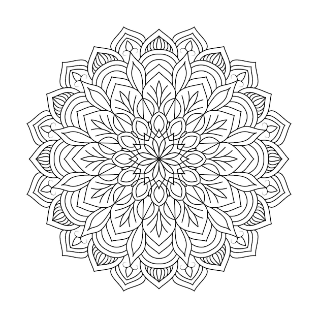 Mandala Kit de bordado sencillo para principiantes Flor