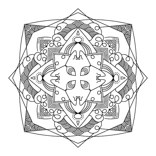 Mandala para el libro de colorear para adultos