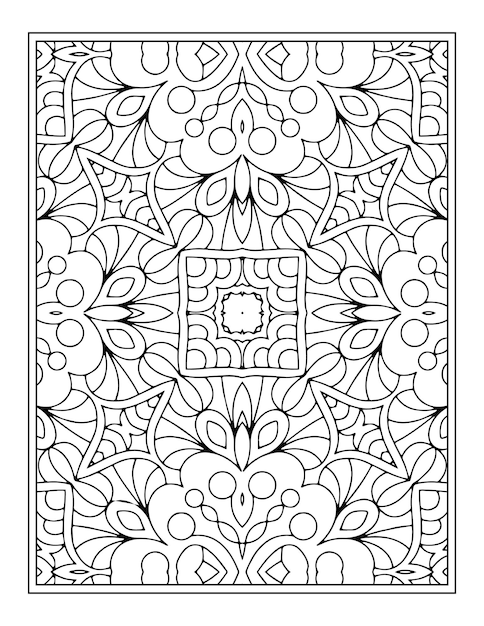 Mandala libro para colorear Página para colorear KDP interior