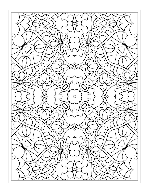 Mandala libro para colorear Página para colorear KDP interior