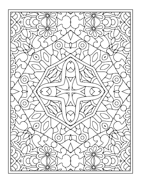 Mandala libro para colorear Página para colorear KDP interior