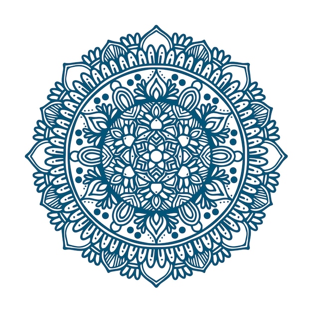 Vector mandala línea arte diseño ornamental