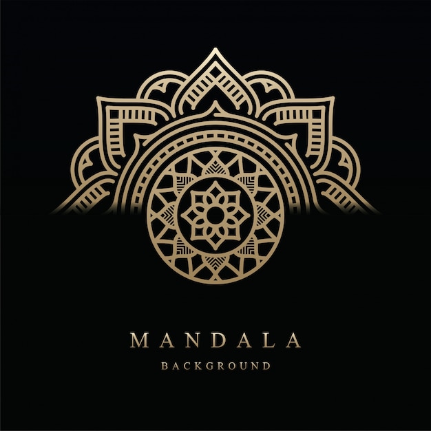 Vector mandala logo diseño de fondo de lujo