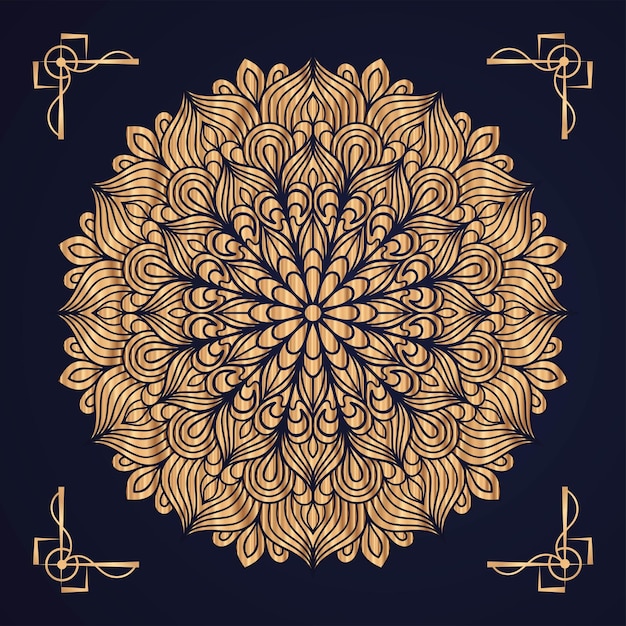 Mandala de lujo Arabesque Patrón árabe Mandala de lujo Arabesque Patrón Árabe Estilo islámico oriental