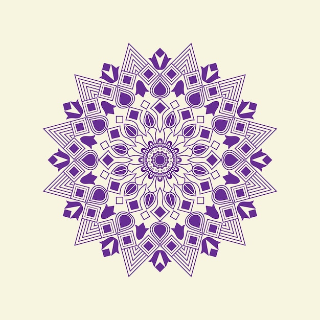 Mandala de lujo Color dorado degradado Vector Premium