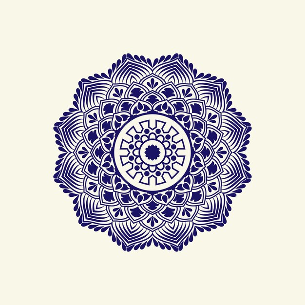 Mandala de lujo Color dorado degradado Vector Premium