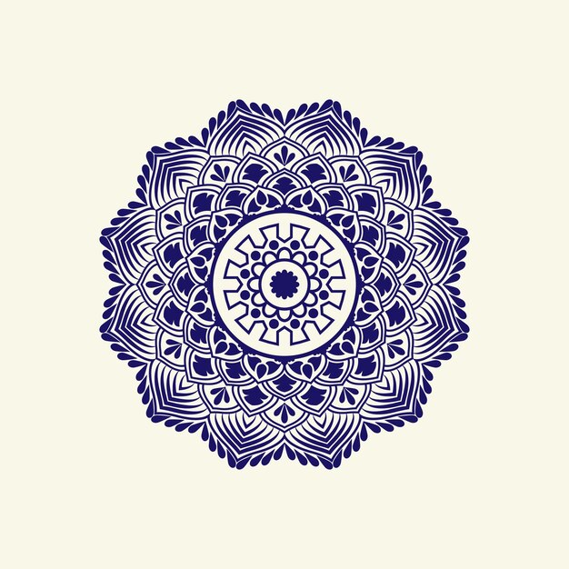 Mandala de lujo Color dorado degradado Vector Premium