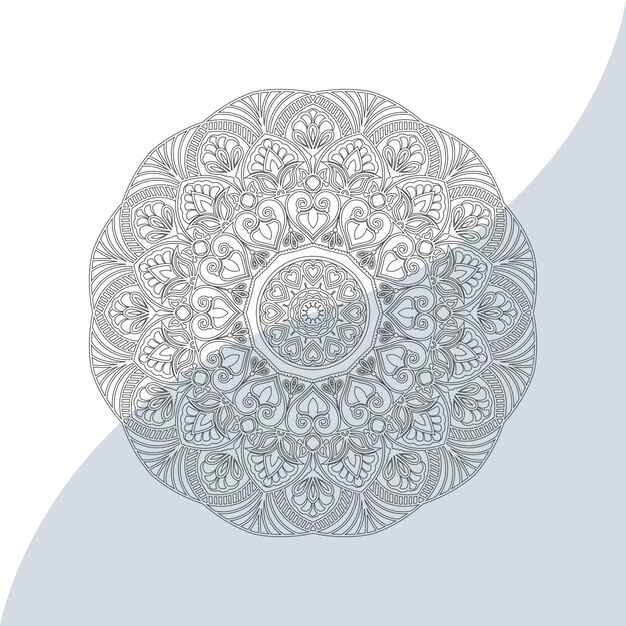 Mandala de lujo para colorear Vector libre Eps