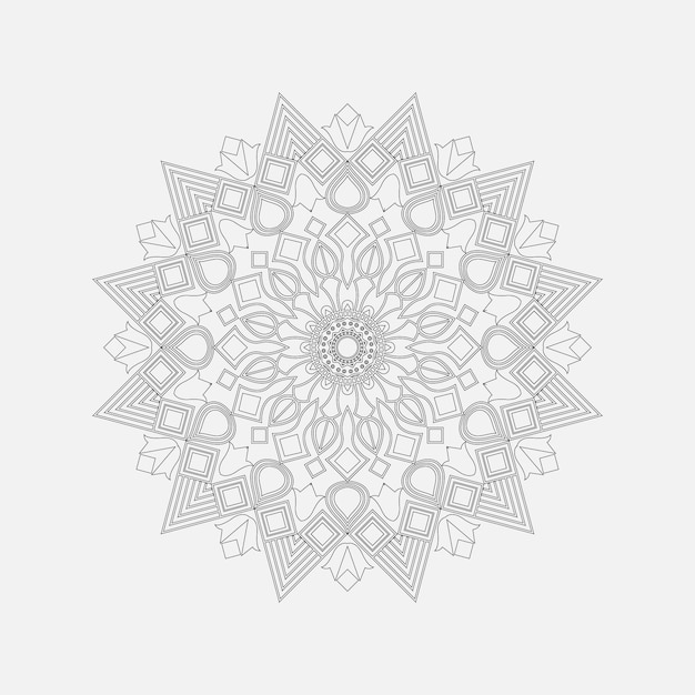 Mandala de lujo para colorear vector libre eps