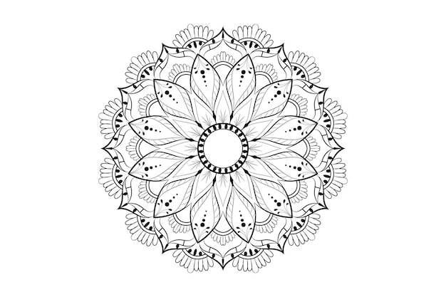 Mandala de lujo creativo para la ilustración de mandala de Mandala de flores para colorear libro