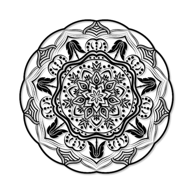 Vector mandala de lujo decorativo puja alpona para colorear páginas de libros motivo diwali rangoli motivo indan