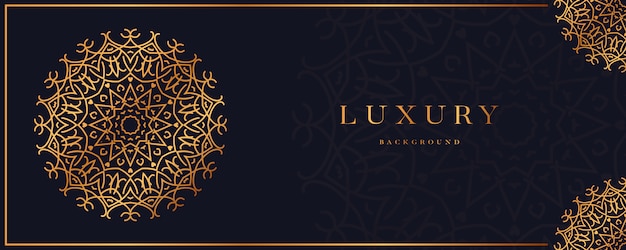 Mandala de lujo con diseño arabesco dorado estilo islámico árabe