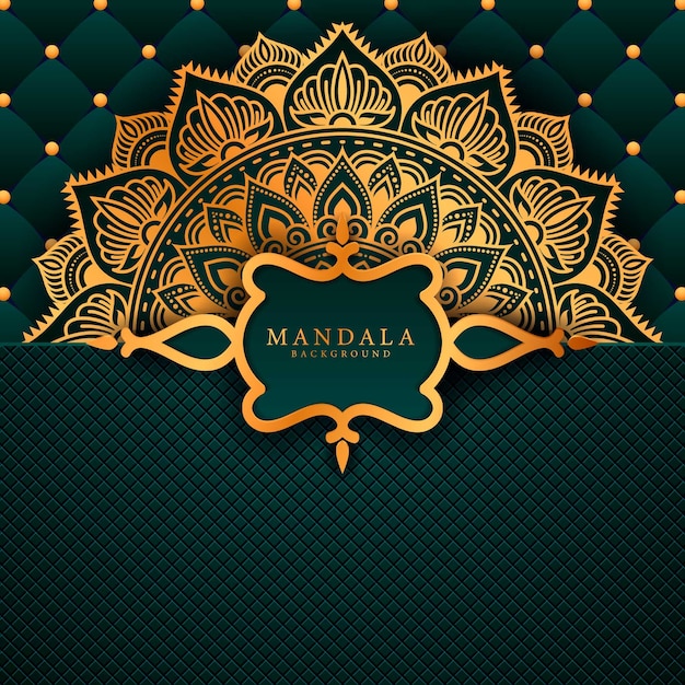 Mandala de lujo elemento étnico decorativo.