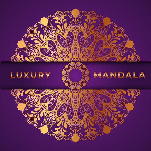 Vector mandala de lujo con fondo abstracto diseño de mandala decorativo