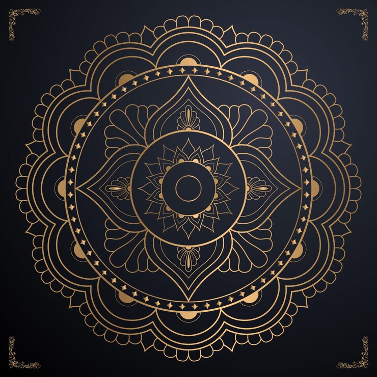 Mandala de lujo de fondo con patrón arabesco dorado mandala decorativa de estilo árabe islámico oriental