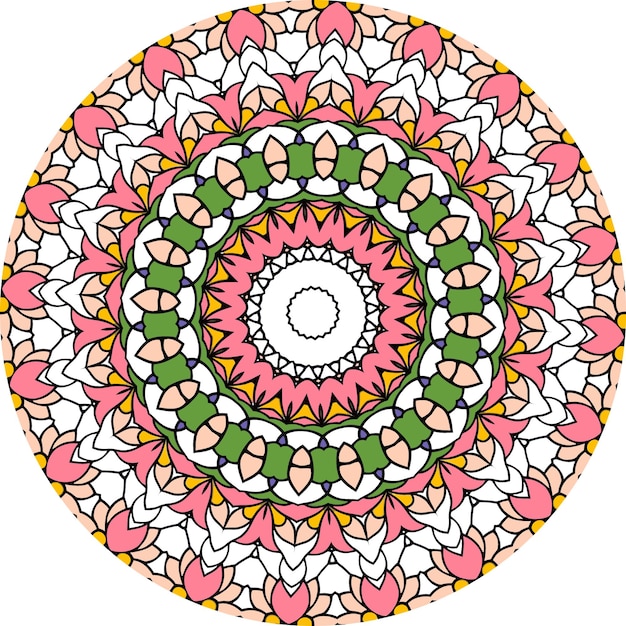 Mandala De Lujo De Hermosas Flores Diseño Decorativo Abstracto