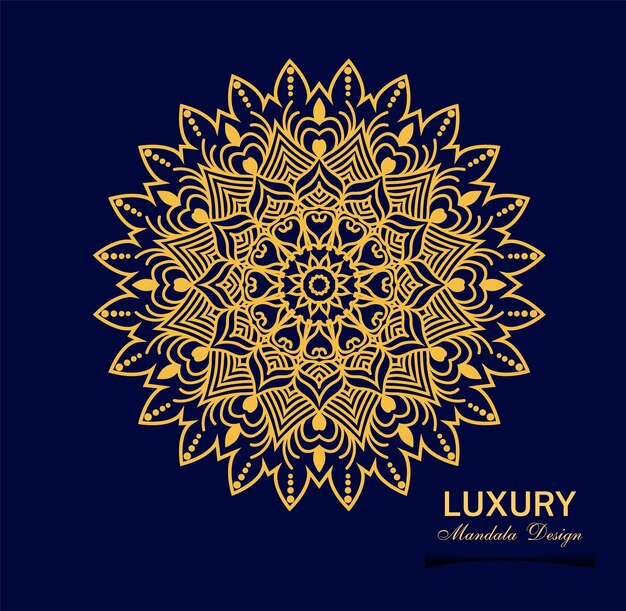 Mandala de lujo para invitación de boda, diseño de mandala vectorial ornamental.