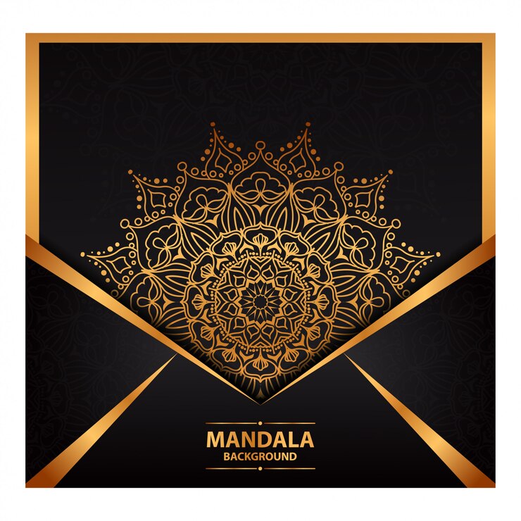Mandala de lujo para invitación de boda
