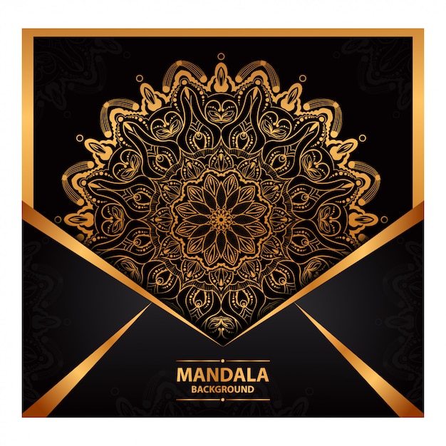 Mandala de lujo para invitación de boda