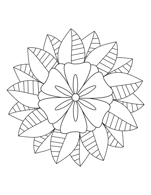 mandala de lujo, libro de coloración floral para adultos. páginas para colorear mandala, adornos florales.