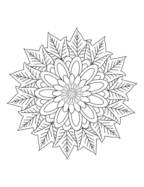 mandala de lujo, libro de coloración floral para adultos. páginas para colorear mandala, adornos florales.