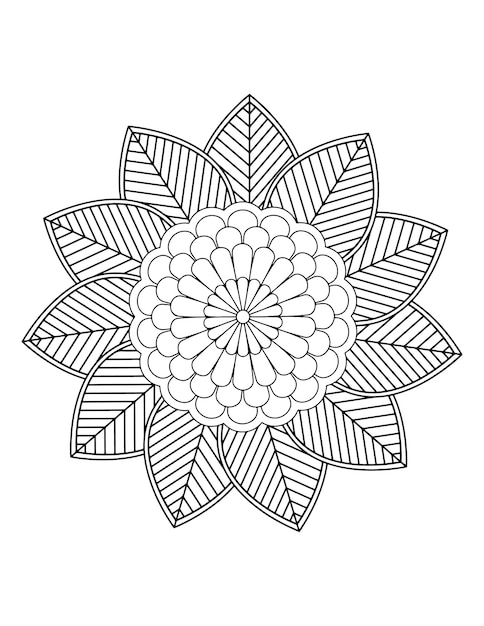 mandala de lujo, libro de coloración floral para adultos. páginas para colorear mandala, adornos florales.