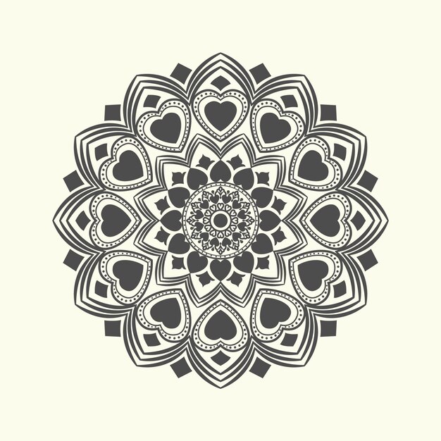 Mandala de lujo Vector libre Diseño de símbolo Color negro