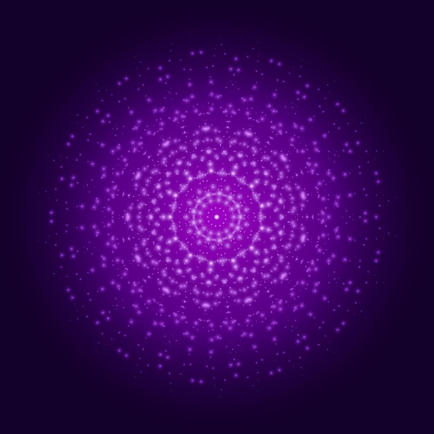 Mandala de luz púrpura Vector abstracto ornamento sagrado