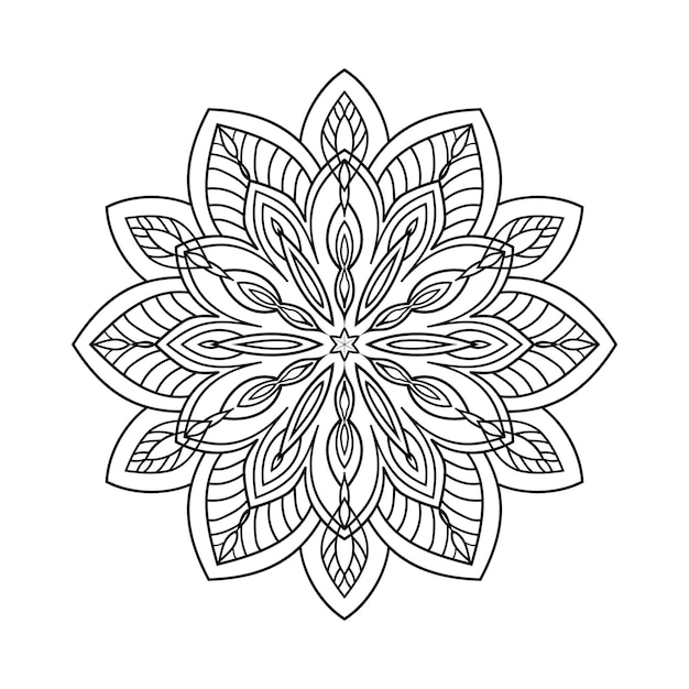 Mandala Mandala Libro para colorear Página Mandala para niños y adultos colorear vectorialmente
