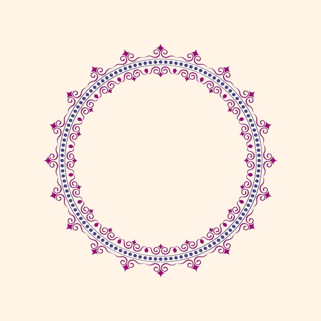 mandala de marco de círculo de vector libre