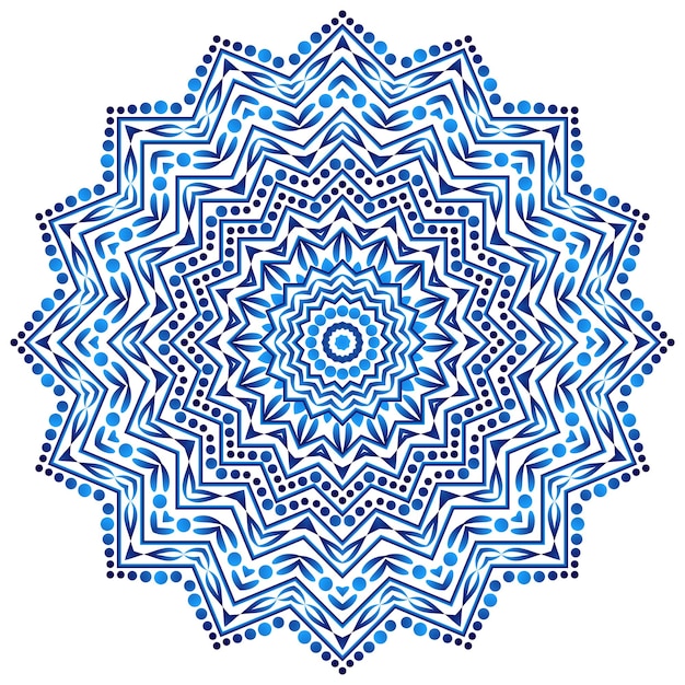 Vector mandala medallón antistrés indio abstracto flor islámica diseño de henna árabe símbolo de yoga fondo blanco ilustración vectorial