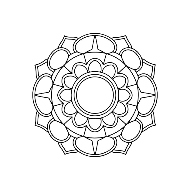 Un mandala minimalista con un motivo circular central