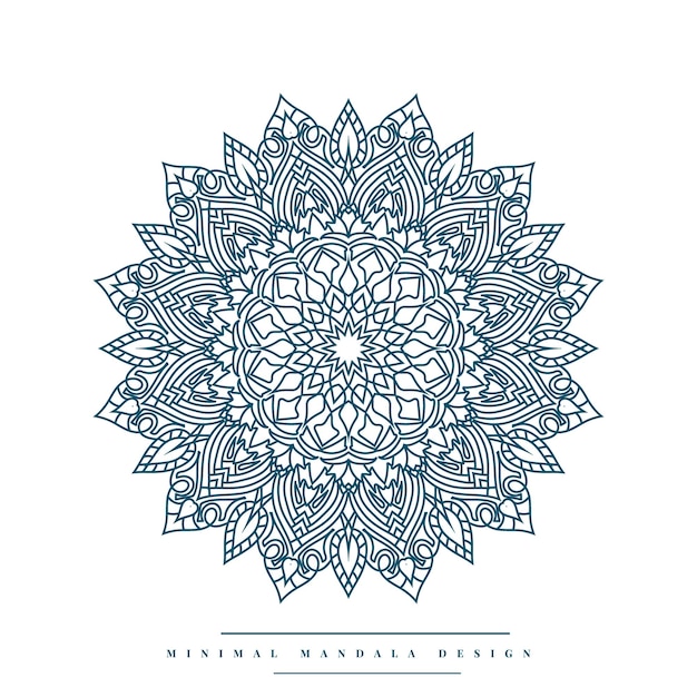 Vector mandala moderna minimalista para colorear con elementos inspirados en la naturaleza