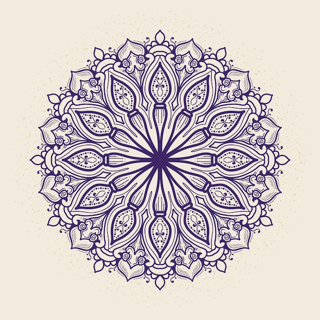 Mandala oriental dibujado a mano