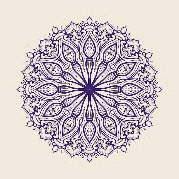 Vector mandala oriental dibujado a mano